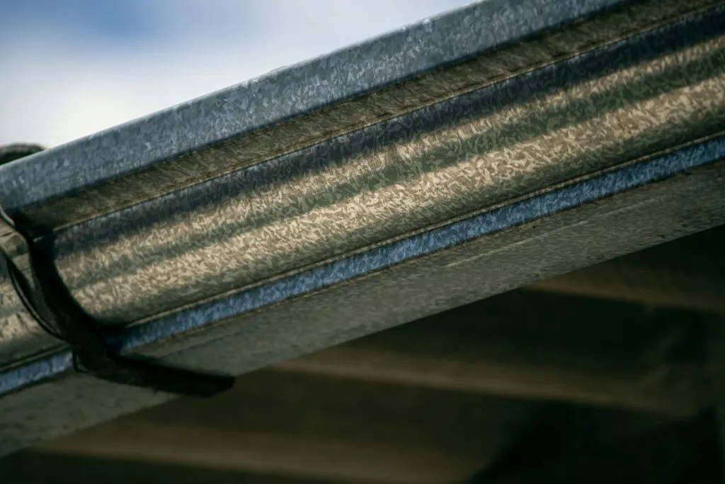 Clean gutter line along a residential roof