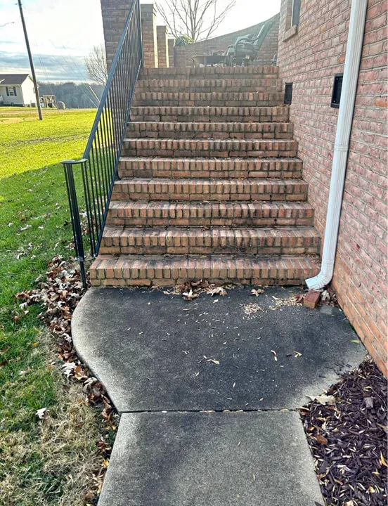 Walkway Cleaning — before